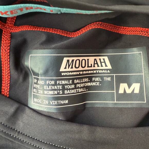 Moolah Women's Black Padded Compression Basketball Top Size M - Picture 6 of 7